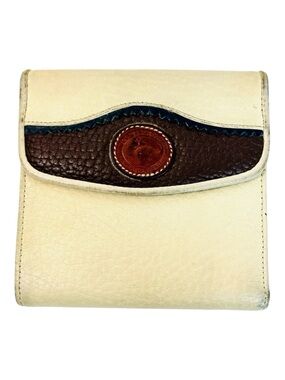 Dooney & Bourke Vintage Wallet, Bone All Weather Leather, British Tan, Kisslock